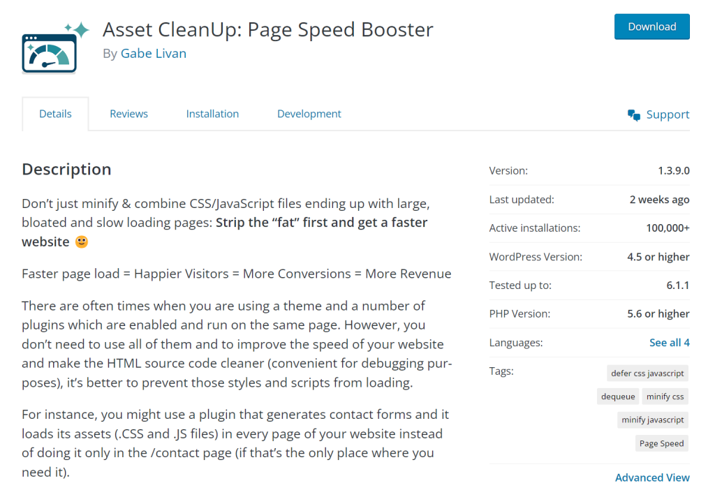 Image of Asset CleanUp: plugin used to remove unused css styles and javascript